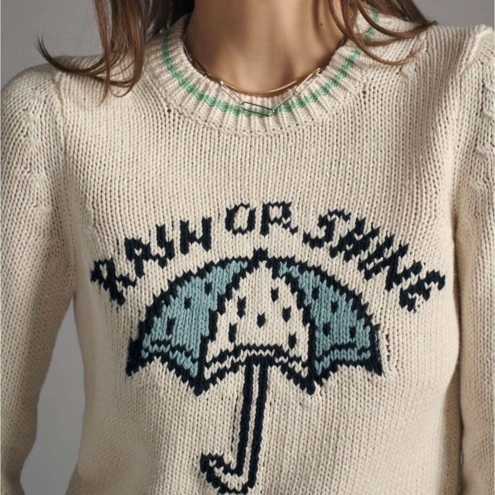 Maeve Anthropologie Size Medium Rain or Shine Sweater (NEW) $158